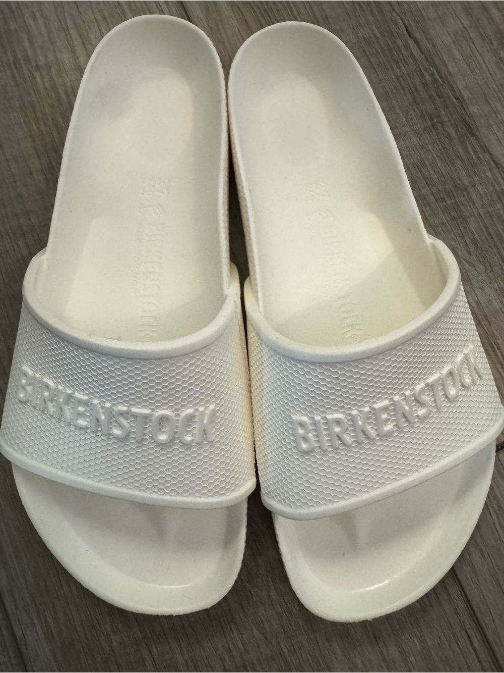 Birkenstock Arizona Essentials EVA White Slide Sandals Size 37 EU Women’s 6–6.5